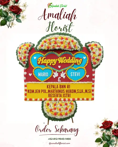 Papan Bunga Pernikahan Lahundape